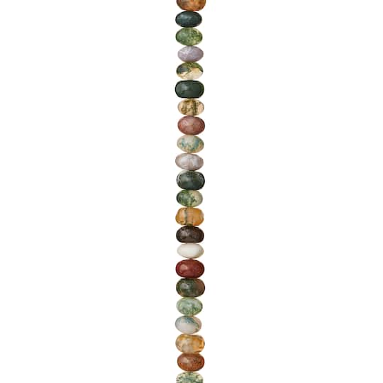 12 Pack: Multicolored Jasper Rondelle Beads, 6mm by Bead Landing™